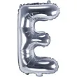 balon foliowy litera e srebrny partydeco 14 ltr