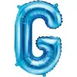 balon foliowy litera g niebieski partydeco 14 ltr