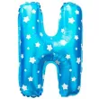 balon foliowy litera h gwiazdki niebieski 16 ltr
