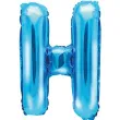 balon foliowy litera h niebieski partydeco 14 ltr