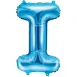 balon foliowy litera i niebieski partydeco 14 ltr