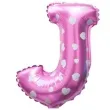 balon foliowy litera j serduszka rozowy jasny oem 16 ltr