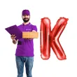 balon foliowy litera k czerwony partydeco 14 ltr