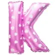 balon foliowy litera k serduszka rozowy jasny oem 16 ltr