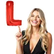 balon foliowy litera l czerwony funny fashion 40 ltr