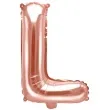 balon foliowy litera l rozowe zloto partydeco 14 ltr