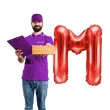 balon foliowy litera m czerwony partydeco 14 ltr