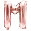 balon foliowy litera m rozowe zloto partydeco 14 ltr