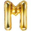balon foliowy litera m zloty partydeco 14 ltr