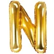 balon foliowy litera n 14 partydeco zloty