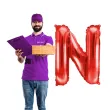 balon foliowy litera n czerwony partydeco 14 ltr