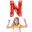 balon foliowy litera n czerwony partydeco 14 ltr