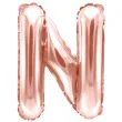 balon foliowy litera n rozowe zloto partydeco 14 ltr