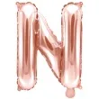balon foliowy litera n rozowe zloto partydeco 14 ltr