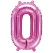 balon foliowy litera o 14 partydeco rozowy ciemny