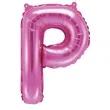 balon foliowy litera p 14 partydeco rozowy ciemny