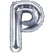 balon foliowy litera p 14 partydeco srebrny