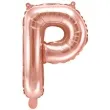 balon foliowy litera p rozowe zloto partydeco 14 ltr