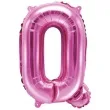 balon foliowy litera q 14 partydeco rozowy ciemny