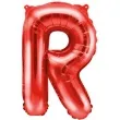 balon foliowy litera r czerwony partydeco 14 ltr