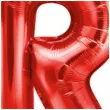balon foliowy litera r czerwony partydeco 14 ltr