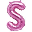 balon foliowy litera s 14 partydeco rozowy ciemny