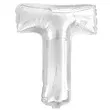 balon foliowy litera t 16 oem srebrny