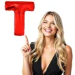 balon foliowy litera t czerwony funny fashion 40 ltr