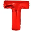 balon foliowy litera t czerwony funny fashion 40 ltr