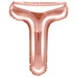 balon foliowy litera t rozowe zloto partydeco 14 ltr