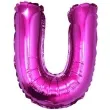 balon foliowy litera u 14 godan rozowy