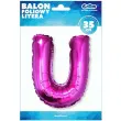 balon foliowy litera u 14 godan rozowy