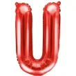 balon foliowy litera u czerwony partydeco 14 ltr
