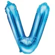 balon foliowy litera v 14 partydeco niebieski
