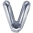 balon foliowy litera v 14 partydeco srebrny