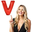 balon foliowy litera v czerwony funny fashion 40 ltr