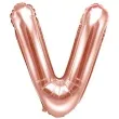 balon foliowy litera v rozowe zloto partydeco 14 ltr
