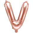 balon foliowy litera v rozowe zloto partydeco 14 ltr