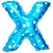 balon foliowy litera x 16 oem blekitny