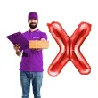balon foliowy litera x czerwony partydeco 14 ltr