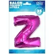 balon foliowy litera z 14 godan rozowy