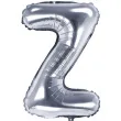 balon foliowy litera z 14 partydeco srebrny