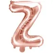 balon foliowy litera z rozowe zloto partydeco 14 ltr