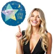 balon foliowy little star niebieski amscan 18 rnd