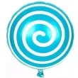 balon foliowy lizak spiralka turkusowy oem 18 rnd