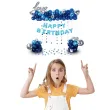 balon foliowy love happy birthday srebrno granatowe partypal zestaw 102 szt