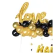 balon foliowy love happy birthday zloto czarne partypal zestaw 120 szt