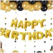 balon foliowy love happy birthday zloto czarne partypal zestaw 120 szt
