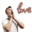 balon foliowy love rozowe zloto funny fashion 40 shp