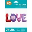 balon foliowy love rozowo fioletowy godan 29 shp